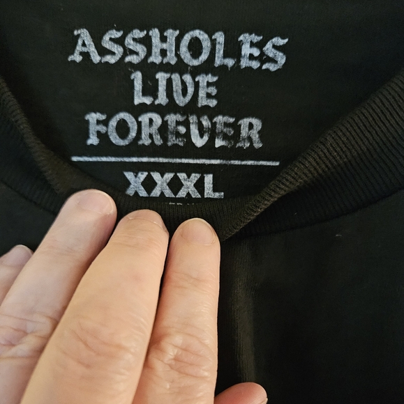 NWOT Assholes Live Forever Tee XXXL - Picture 2 of 4